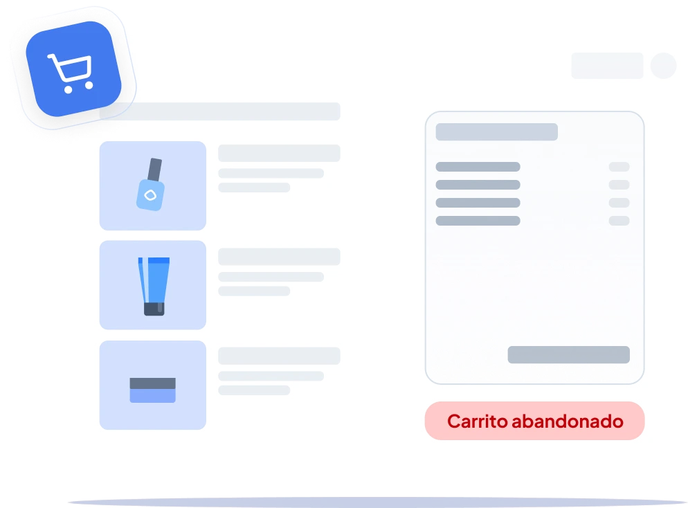 Carrito abandonado en una tienda online
